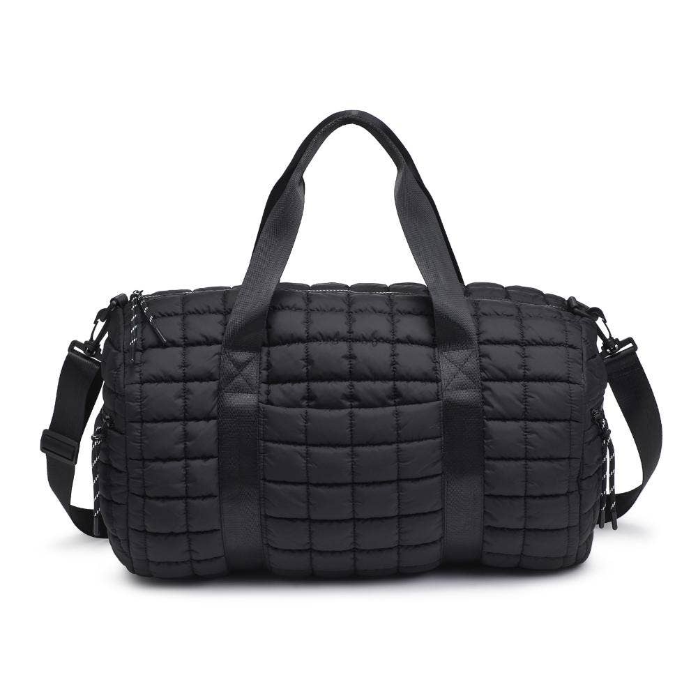 Ty Quilted Puffer Nylon Duffel: Black