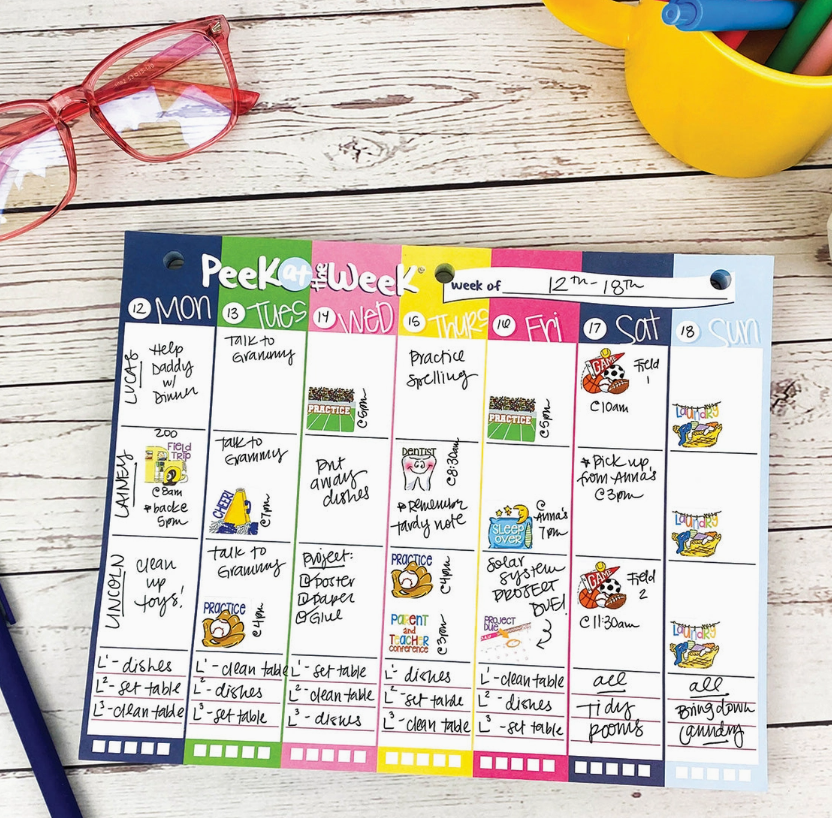 Peek At the Week® Simple Weekly Planner Pad