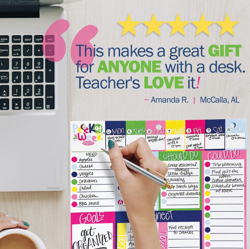 Peek At the Week® Weekly Planner Pad