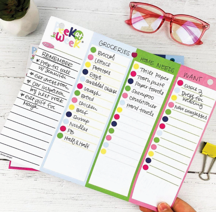 Peek At the Week® Weekly Planner Pad