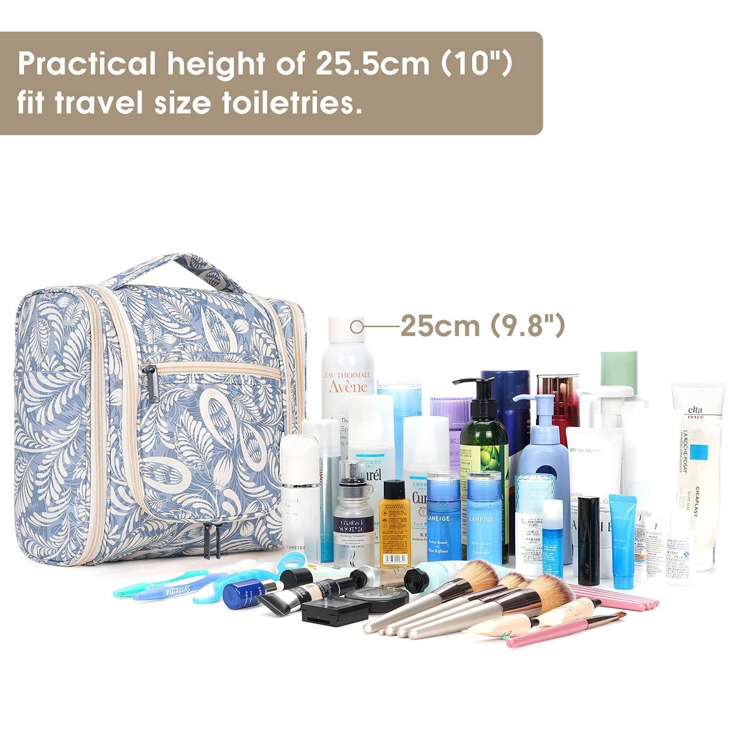 NW5126 Travel Toiletry Cosmetic Bag With Handle Women Gift: Purple