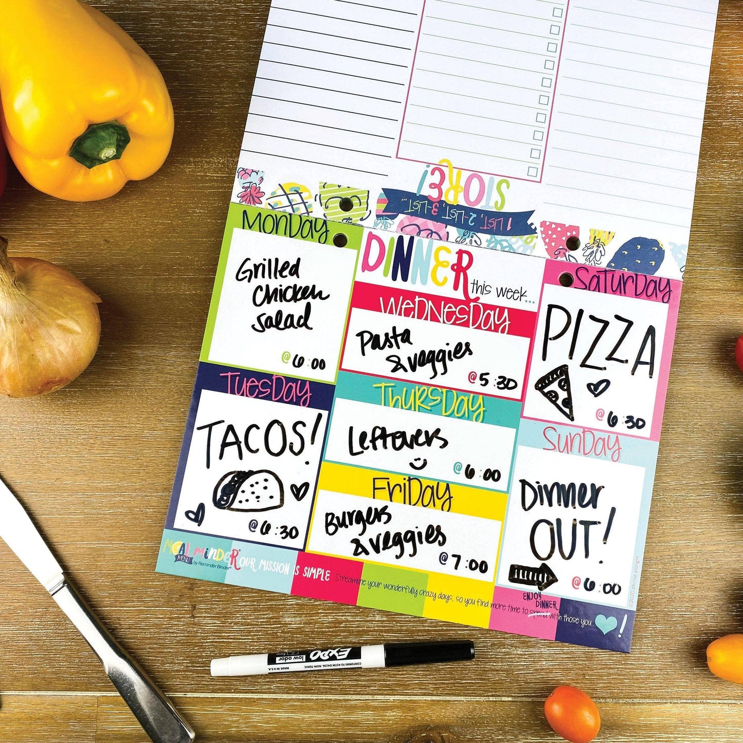 Meal Minder® Weekly Menu Planner Pad 52-Week