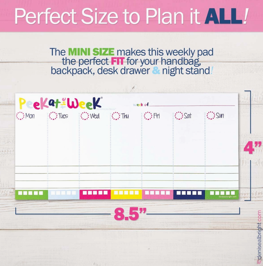 Mini Peek At the Week® Planner Pad