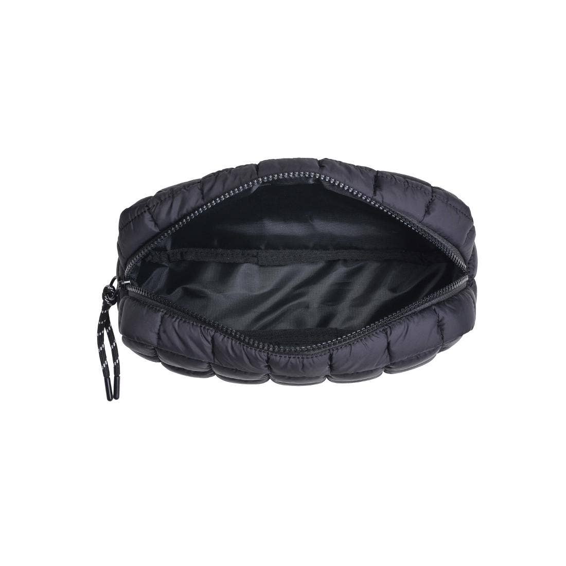 Cloud Nine Quilted Puffer Nylon Cosmetic Travel Pouch Cosmetic Pouch: Dove Grey