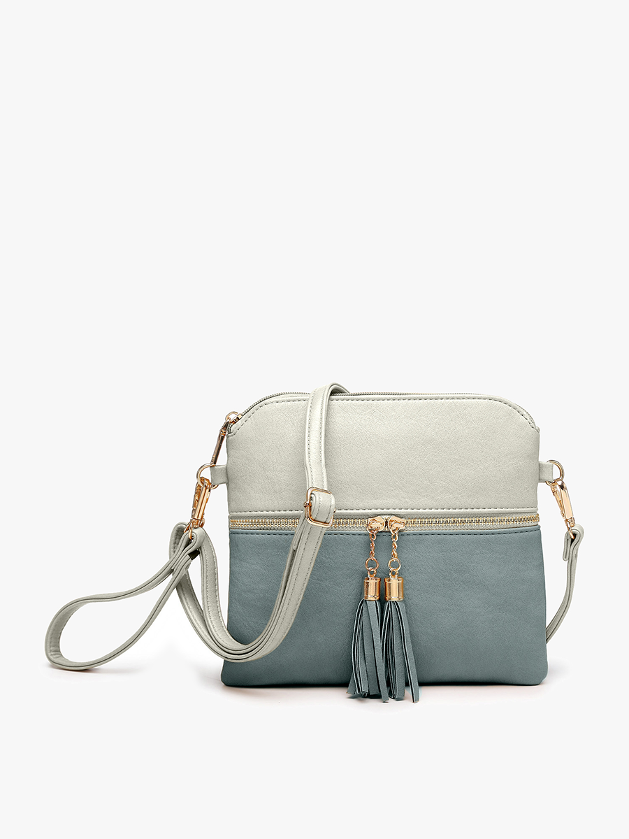 Tara Double Zip Crossbody Bag/Wristlet