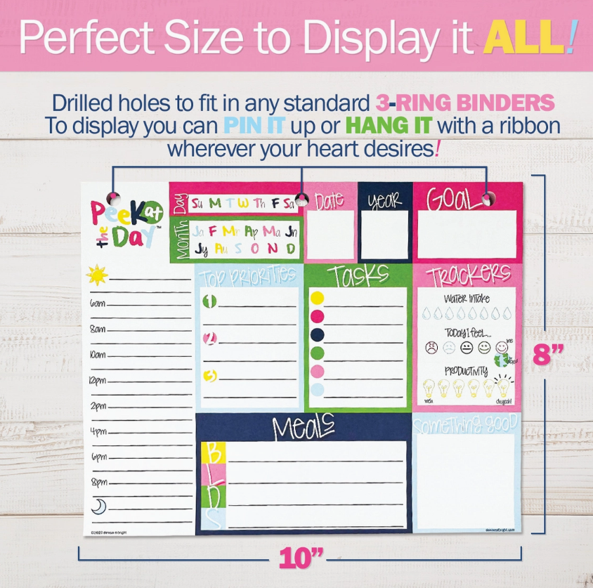 Peek At the Day™ Daily Planner Pad