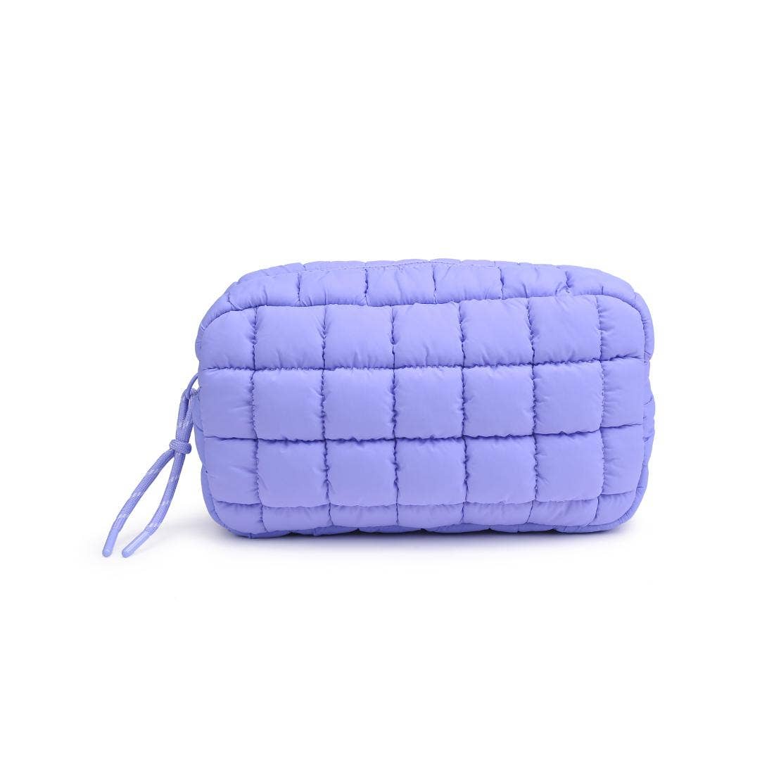 Cloud Nine Quilted Puffer Nylon Cosmetic Travel Pouch Cosmetic Pouch: Black