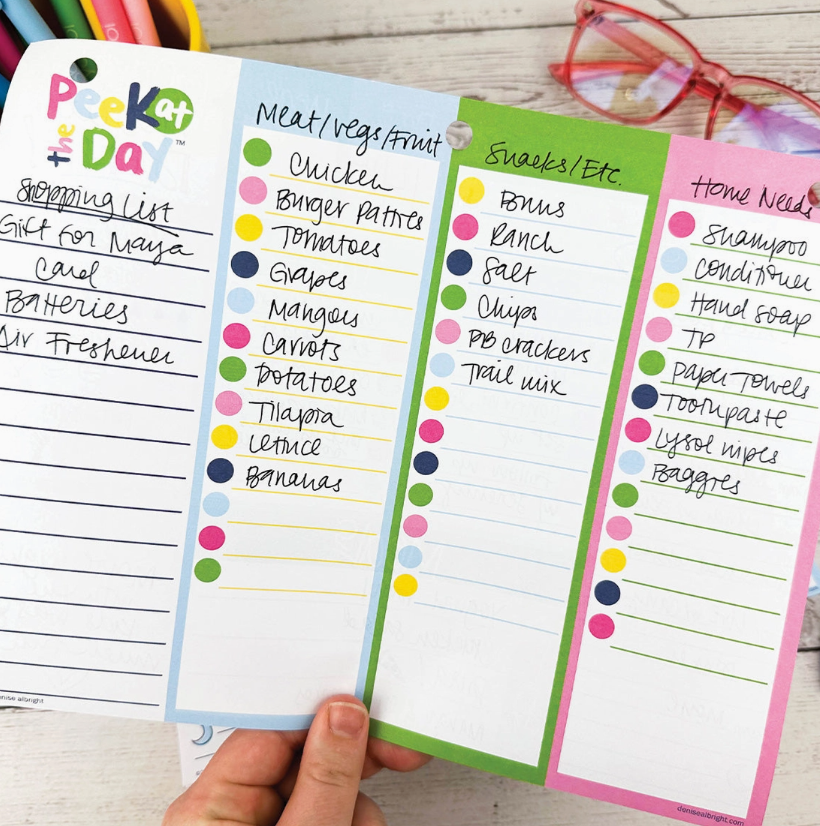 Peek At the Day™ Daily Planner Pad
