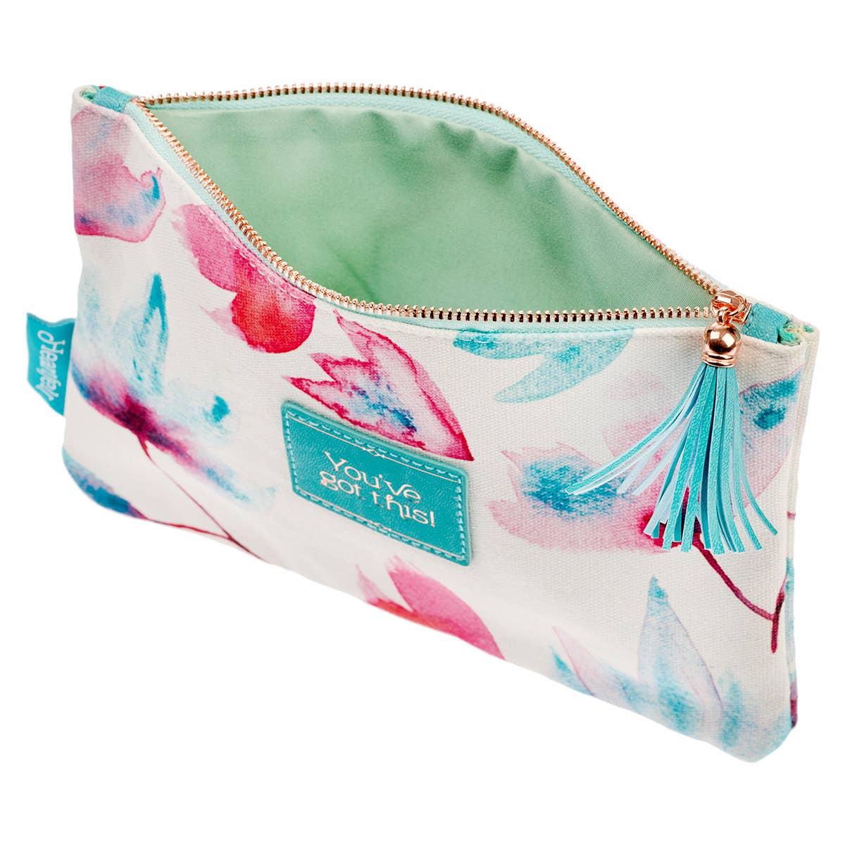 Zipped Pouch Canvas Pink Petals Got This
