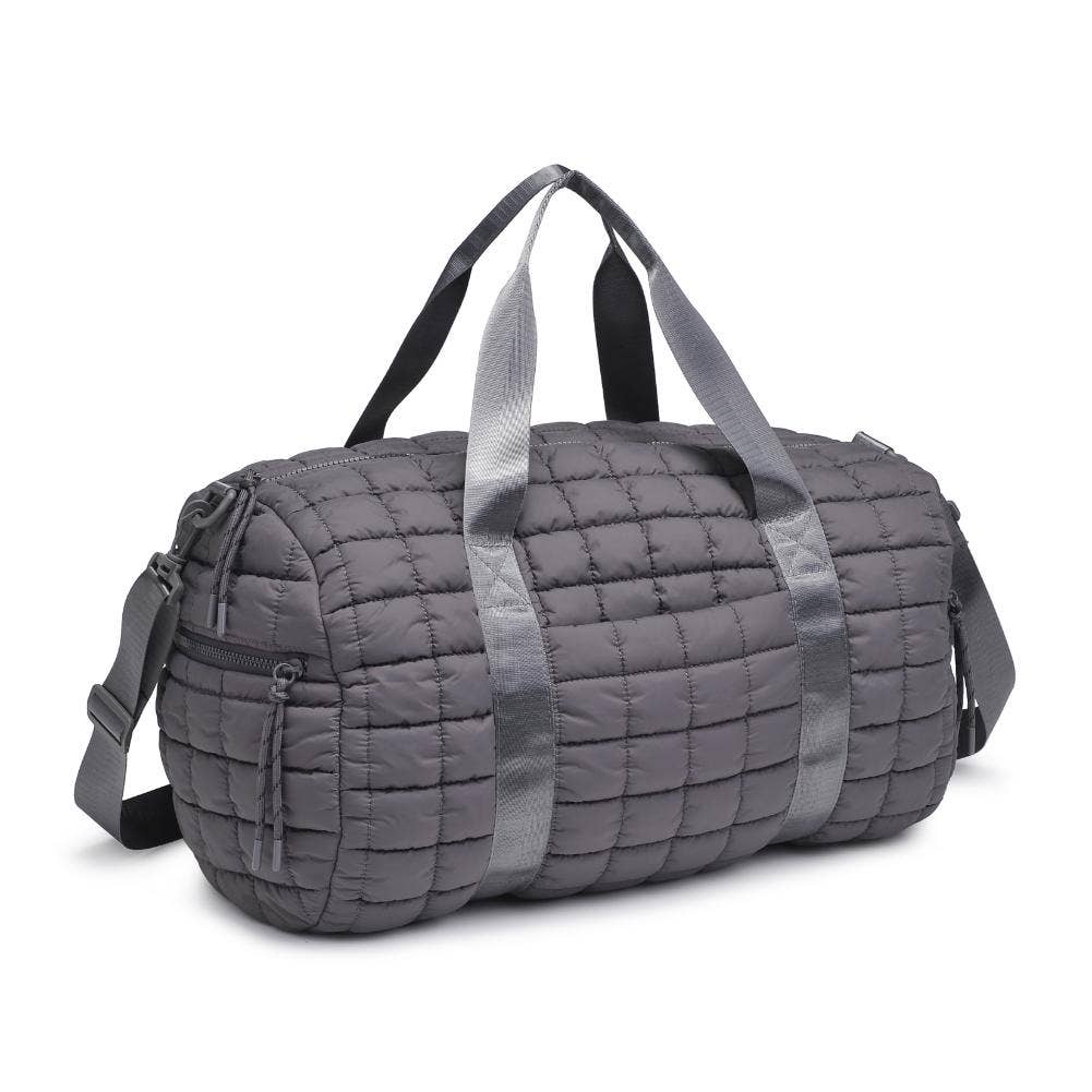 Ty Quilted Puffer Nylon Duffel: Black