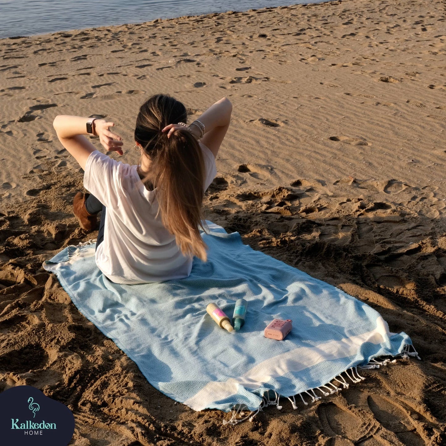 Turkish Towel | Peshtemal | Sand Resistant Beach Towel: Red