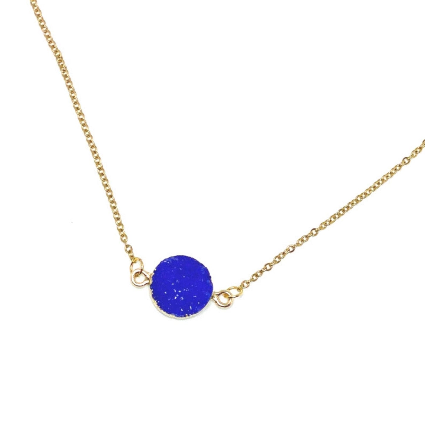 I'm a Dreamer Necklace - Gold Chain Blue Stone