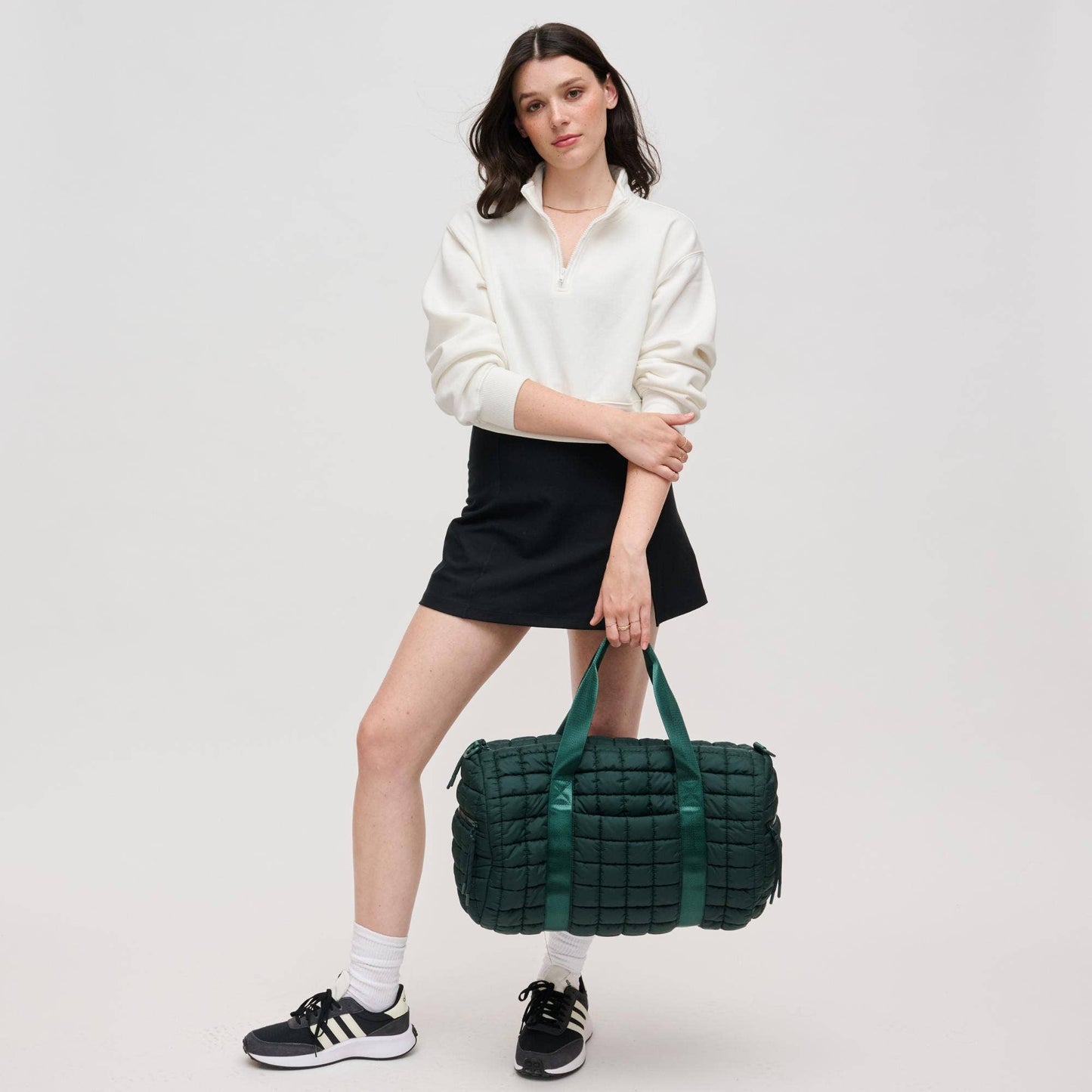 Ty Quilted Puffer Nylon Duffel: Black