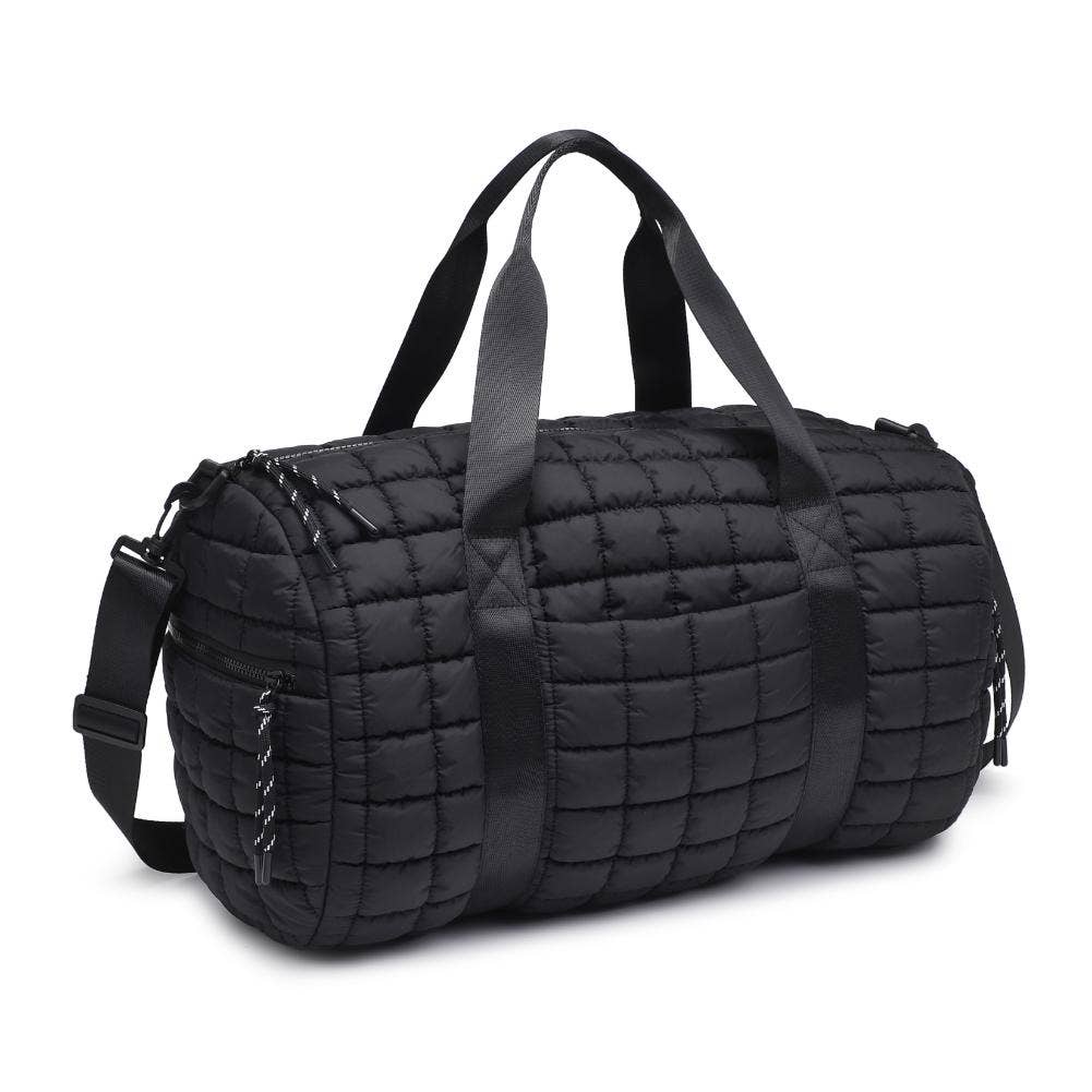 Ty Quilted Puffer Nylon Duffel: Black