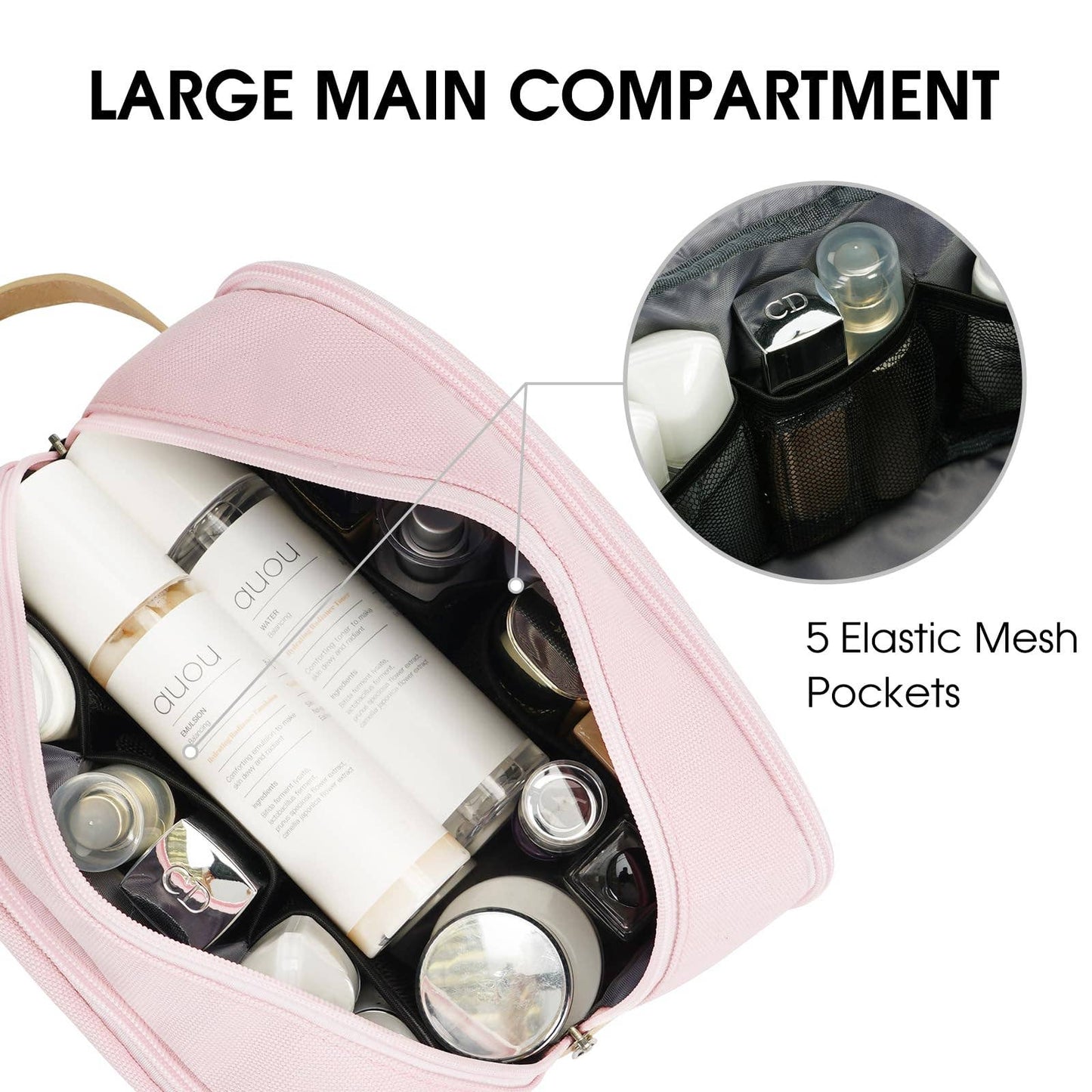 Canvas Travel Toiletry Shaving Bag Hanging Dopp Kit Unisex: Grey