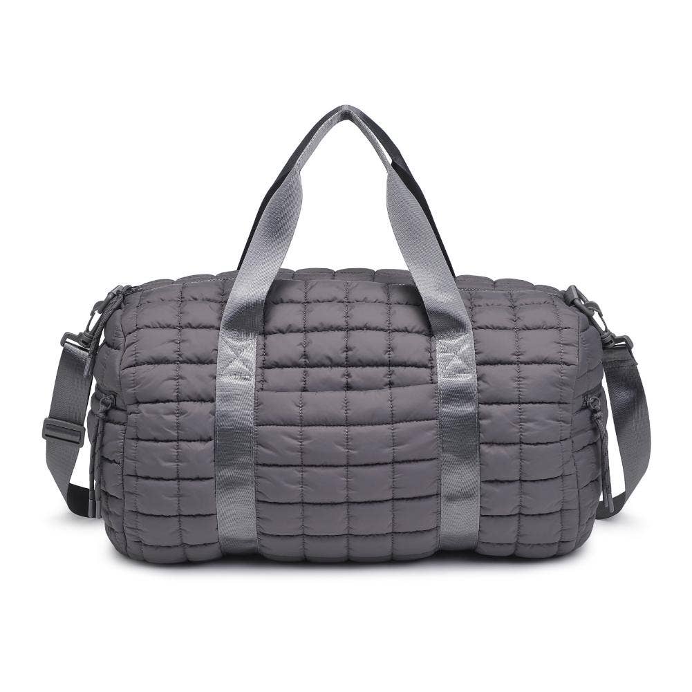 Ty Quilted Puffer Nylon Duffel: Black