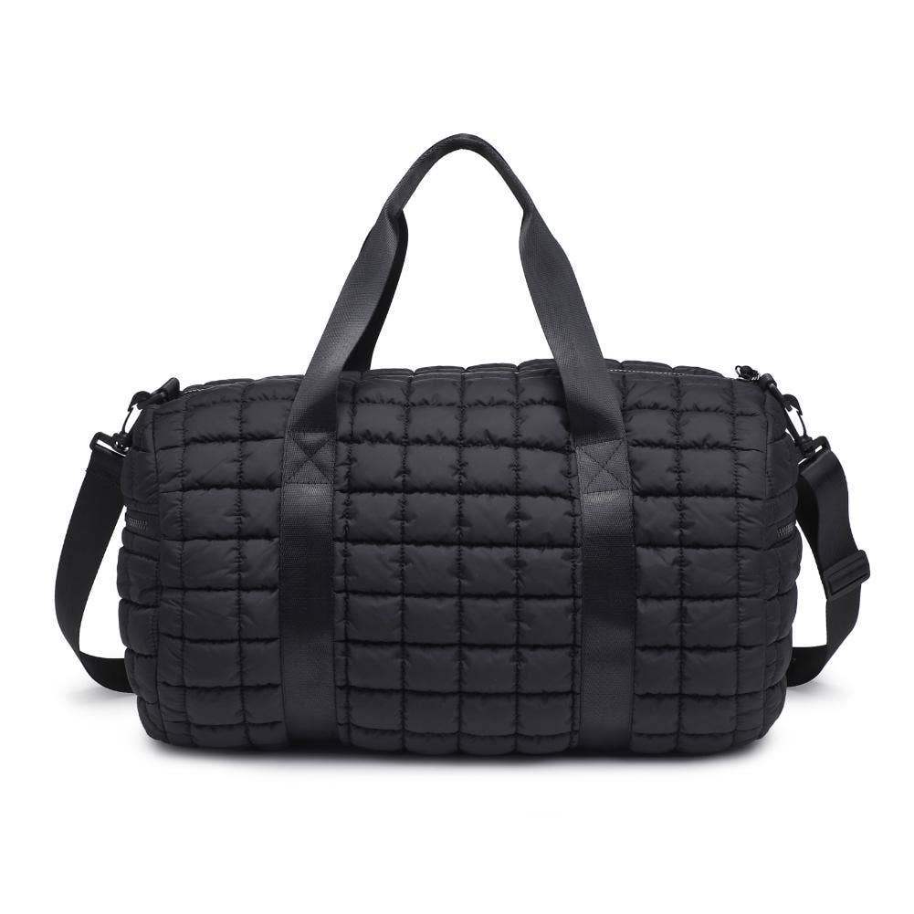 Ty Quilted Puffer Nylon Duffel: Black