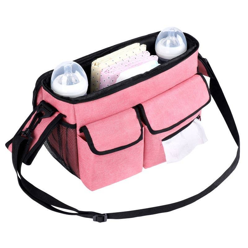 Waterproof Portable Baby Stroller Hanging Storage Bag: Gray