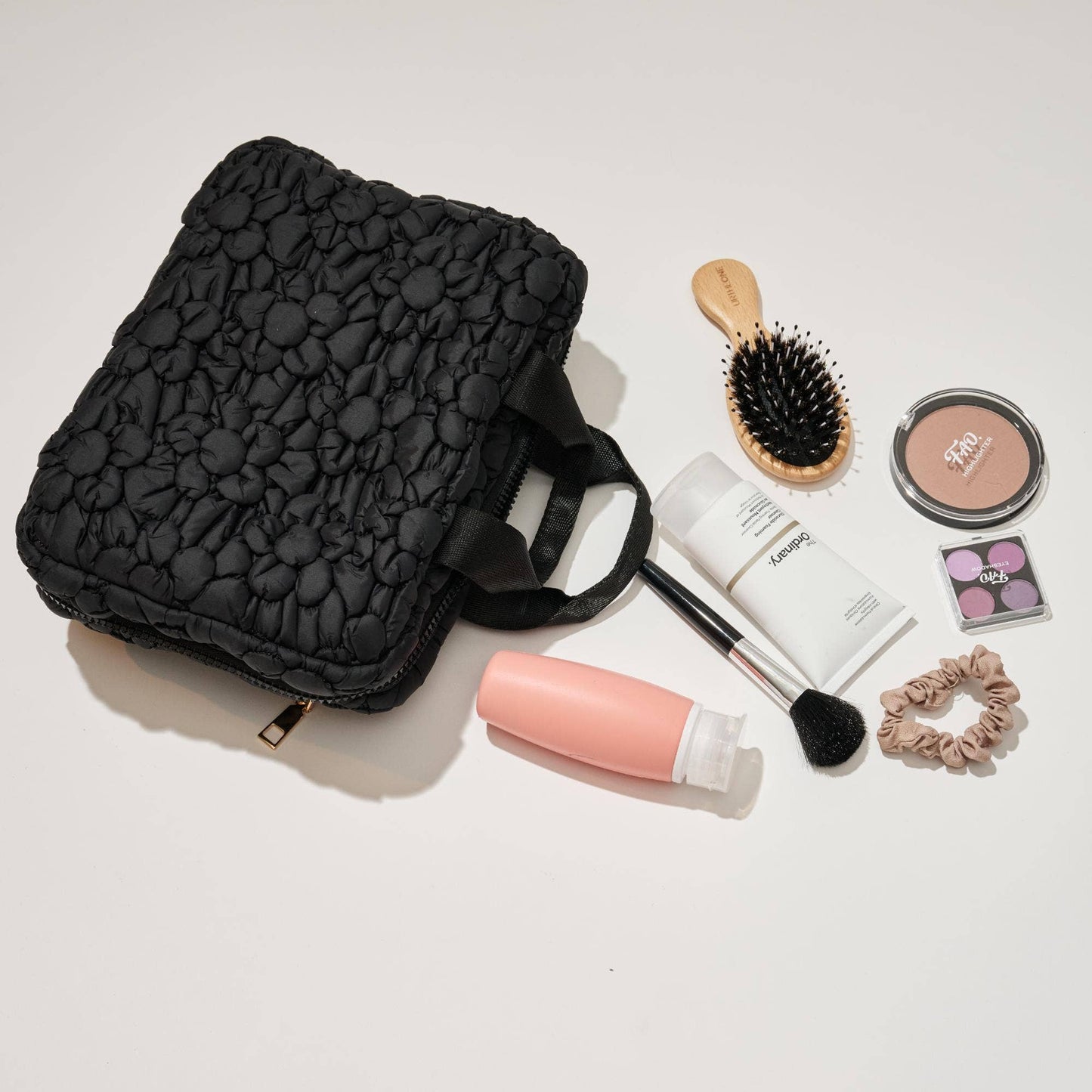 Petal Plush Nylon Travel Organizer: Pink