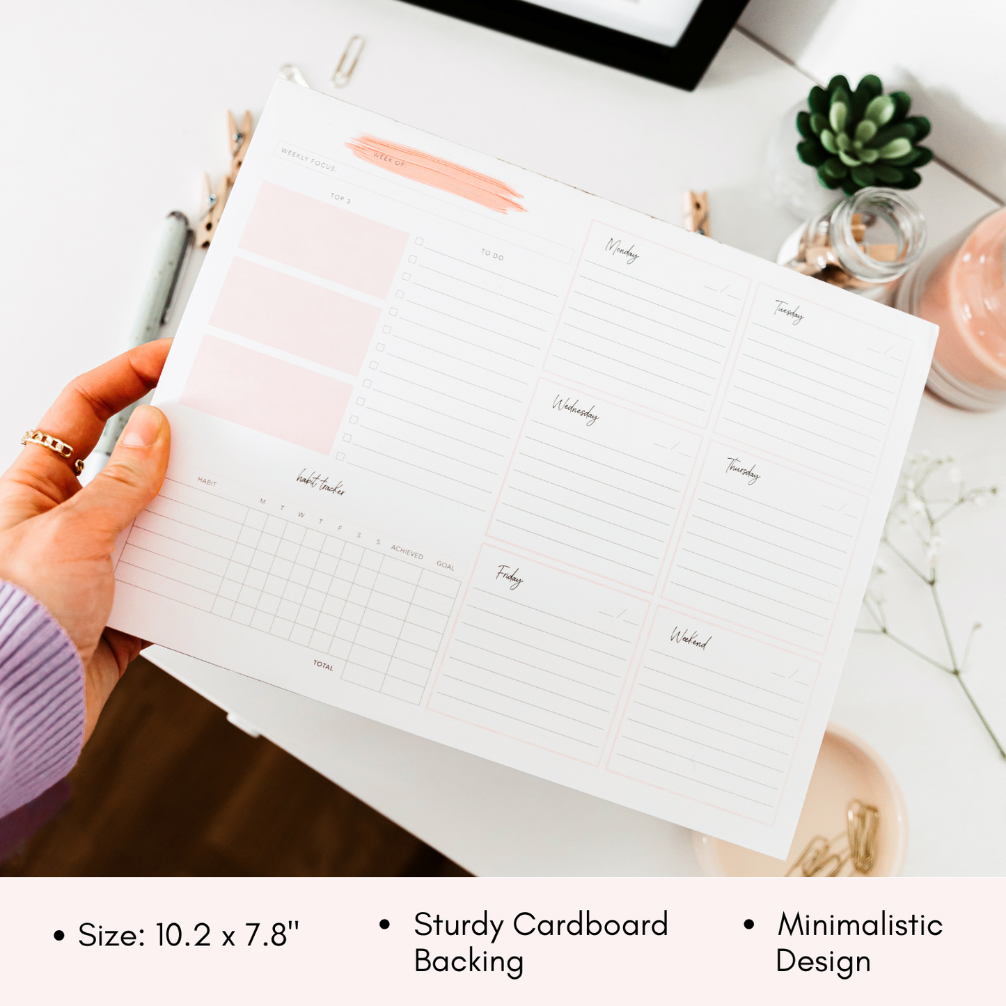 Week At a Glance – Tear-Off Desk Pad