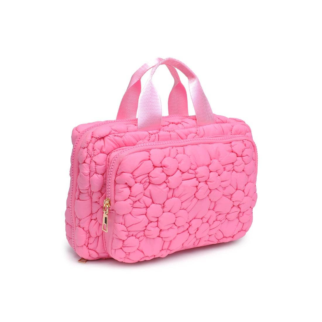 Petal Plush Nylon Travel Organizer: Pink