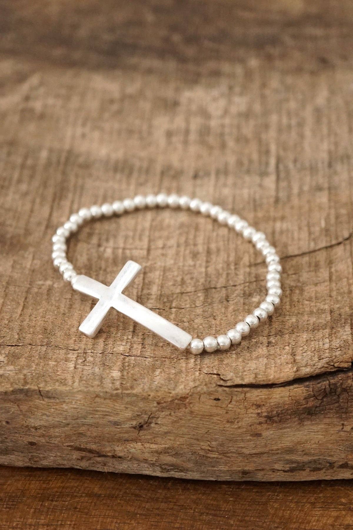 Silver Cross Serenity Bracelet