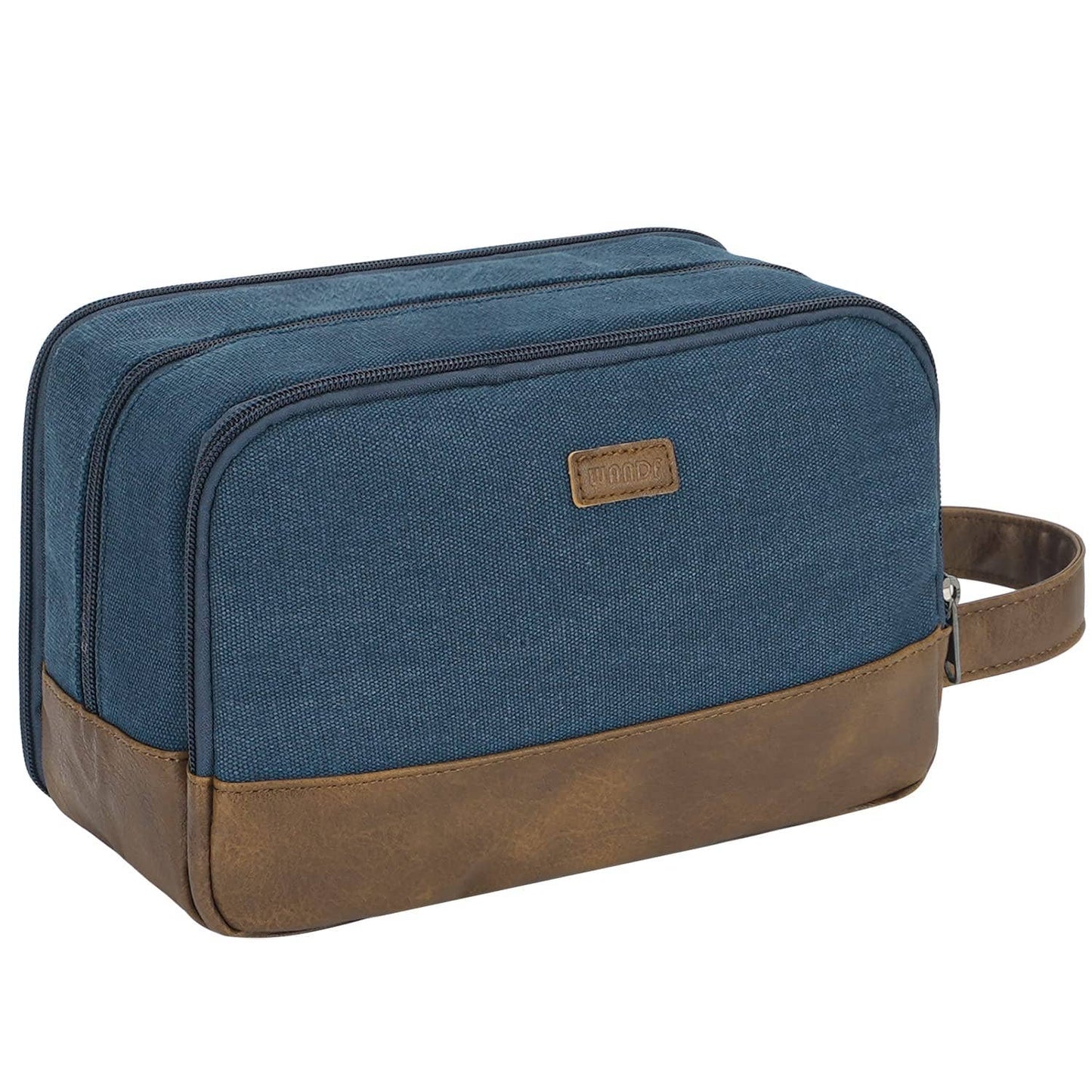 Canvas Travel Toiletry Shaving Bag Hanging Dopp Kit Unisex: Grey