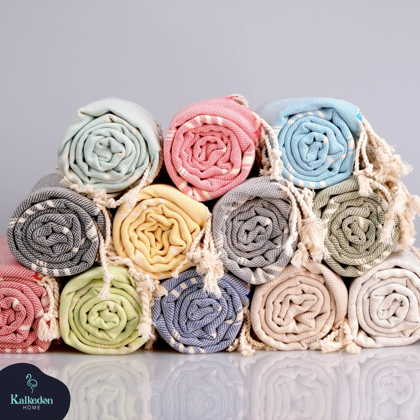 Sand Free Turkish Towel |Striped Beach Towel | Peshtemal : Aqua