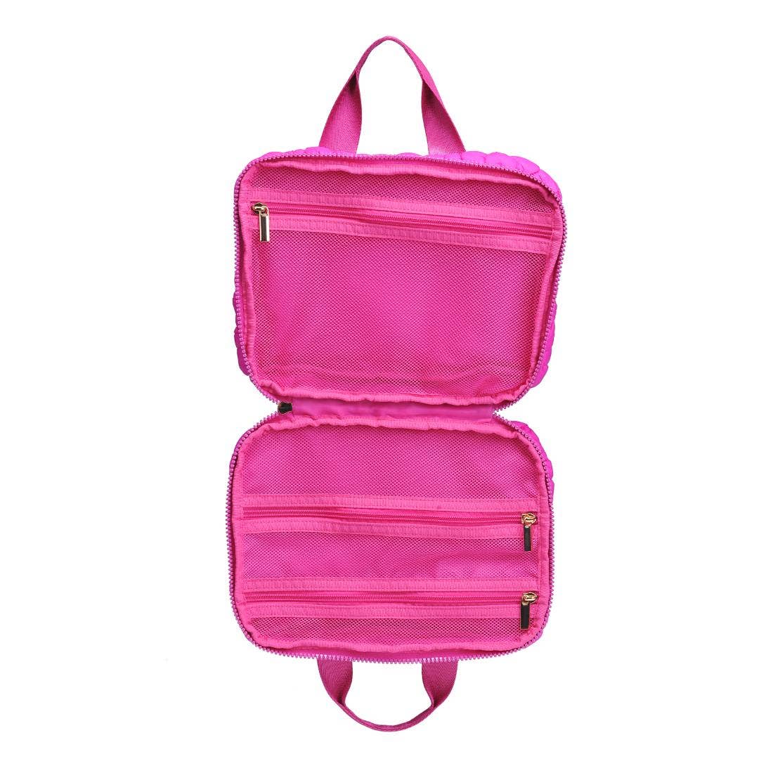 Petal Plush Nylon Travel Organizer: Pink