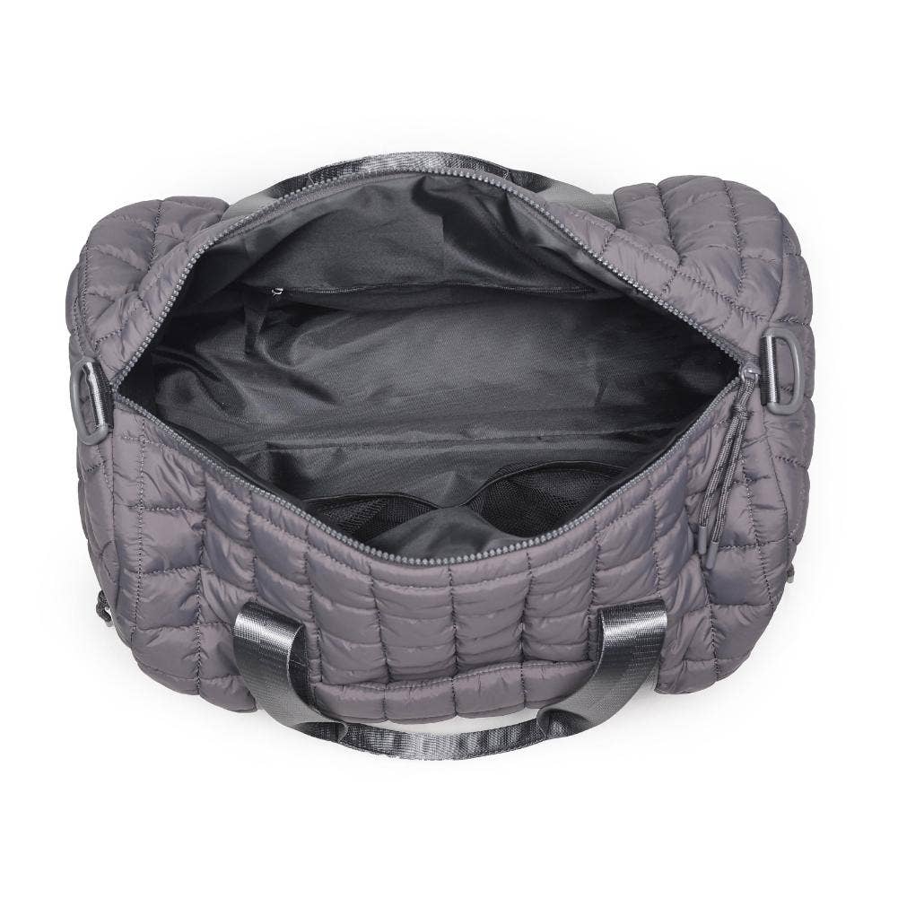 Ty Quilted Puffer Nylon Duffel: Black