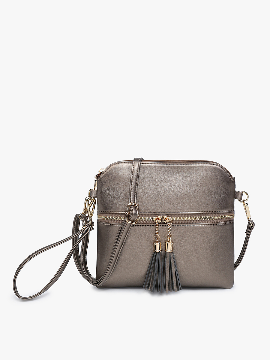 Tara Double Zip Crossbody Bag/Wristlet