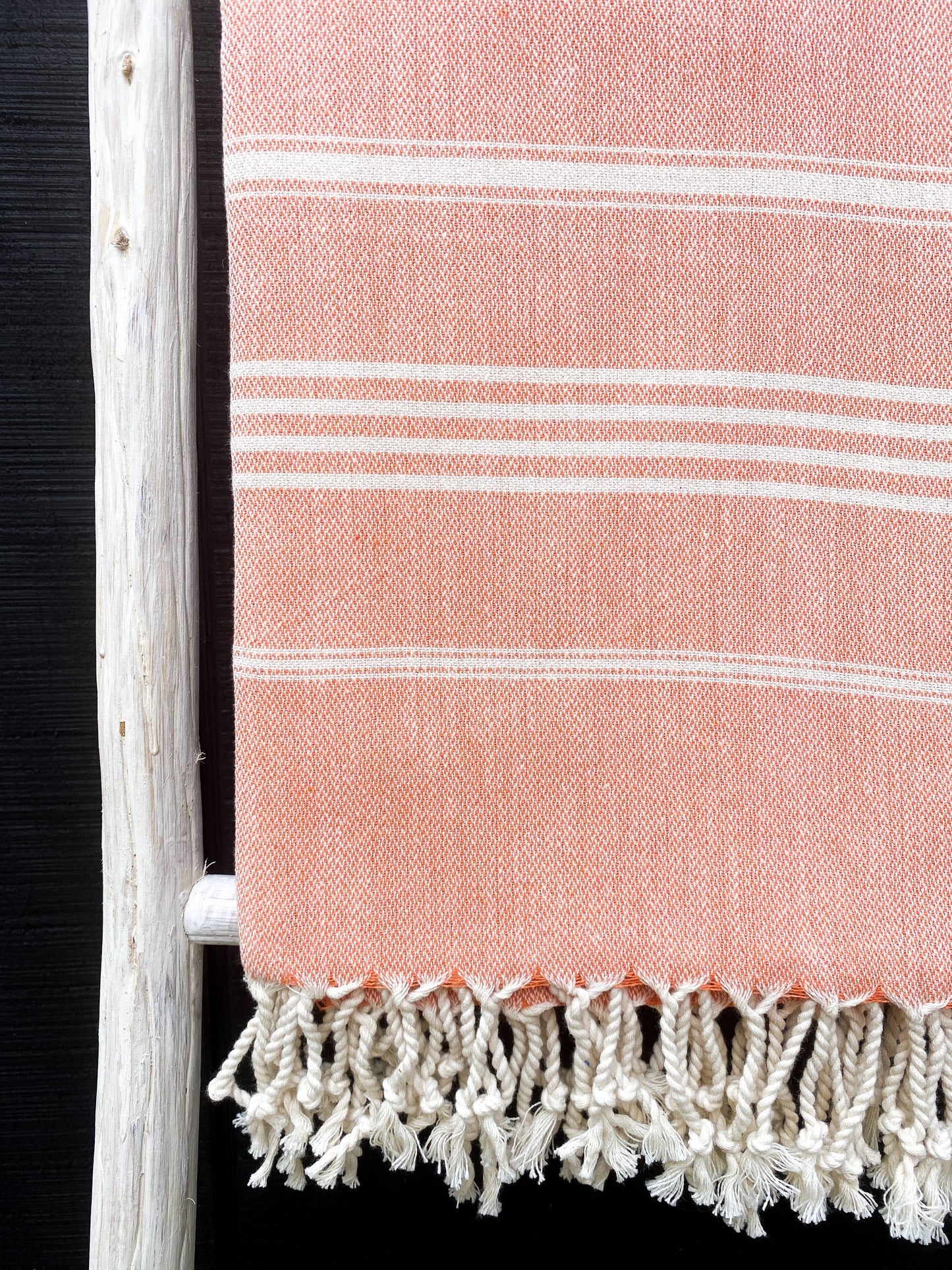 Sand Free Turkish Towel |Striped Beach Towel | Peshtemal : Orange