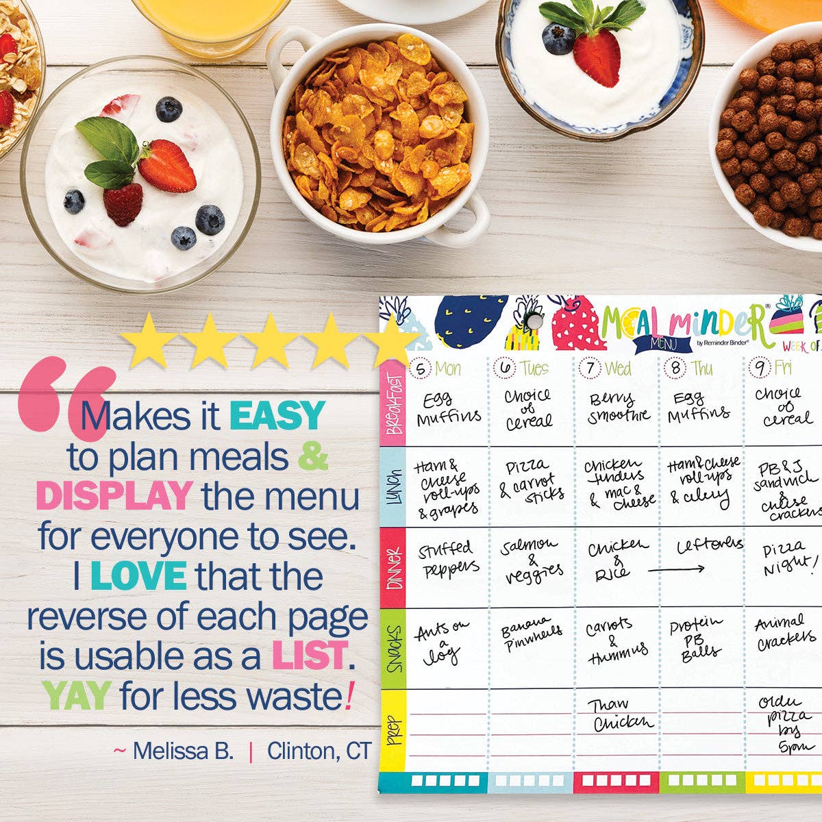Meal Minder® Weekly Menu Planner Pad 52-Week
