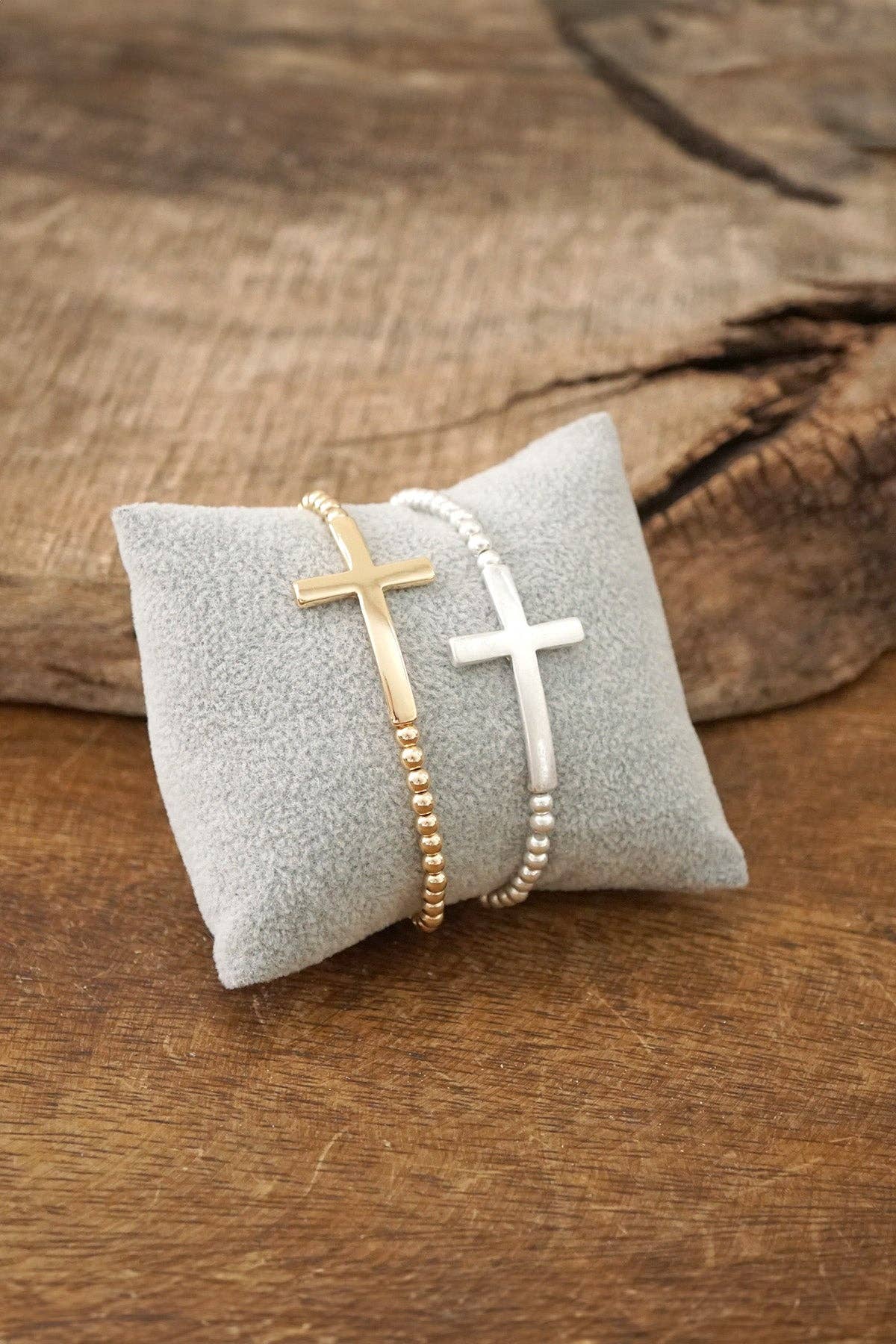 Silver Cross Serenity Bracelet