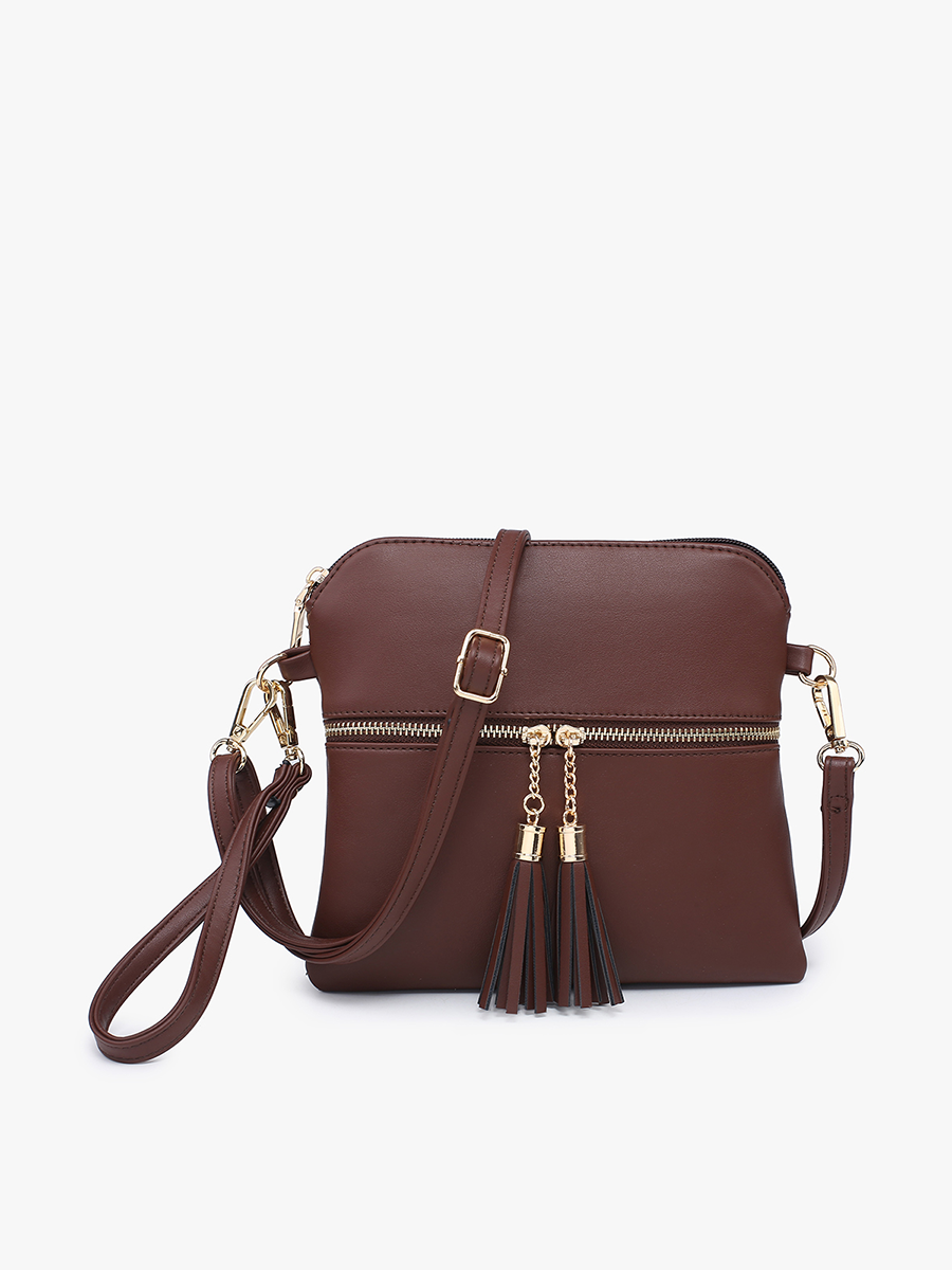 Tara Double Zip Crossbody Bag/Wristlet