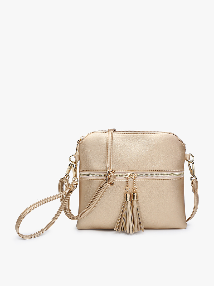 Tara Double Zip Crossbody Bag/Wristlet