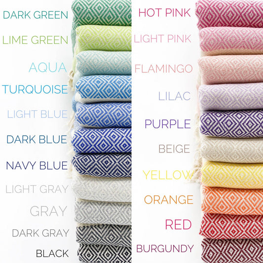 Turkish Towel | Peshtemal | Sand Resistant Beach Towel: Red