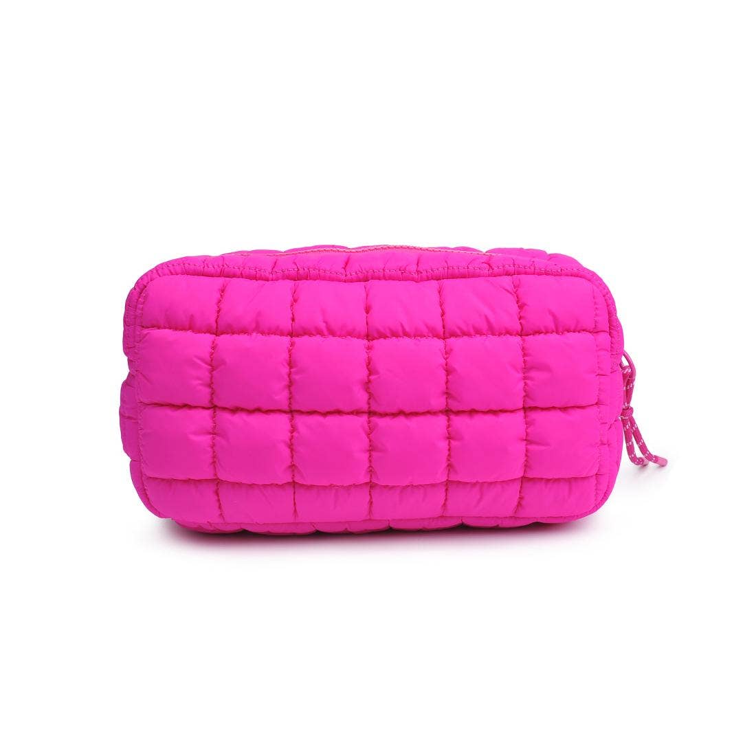 Cloud Nine Quilted Puffer Nylon Cosmetic Travel Pouch Cosmetic Pouch: Black