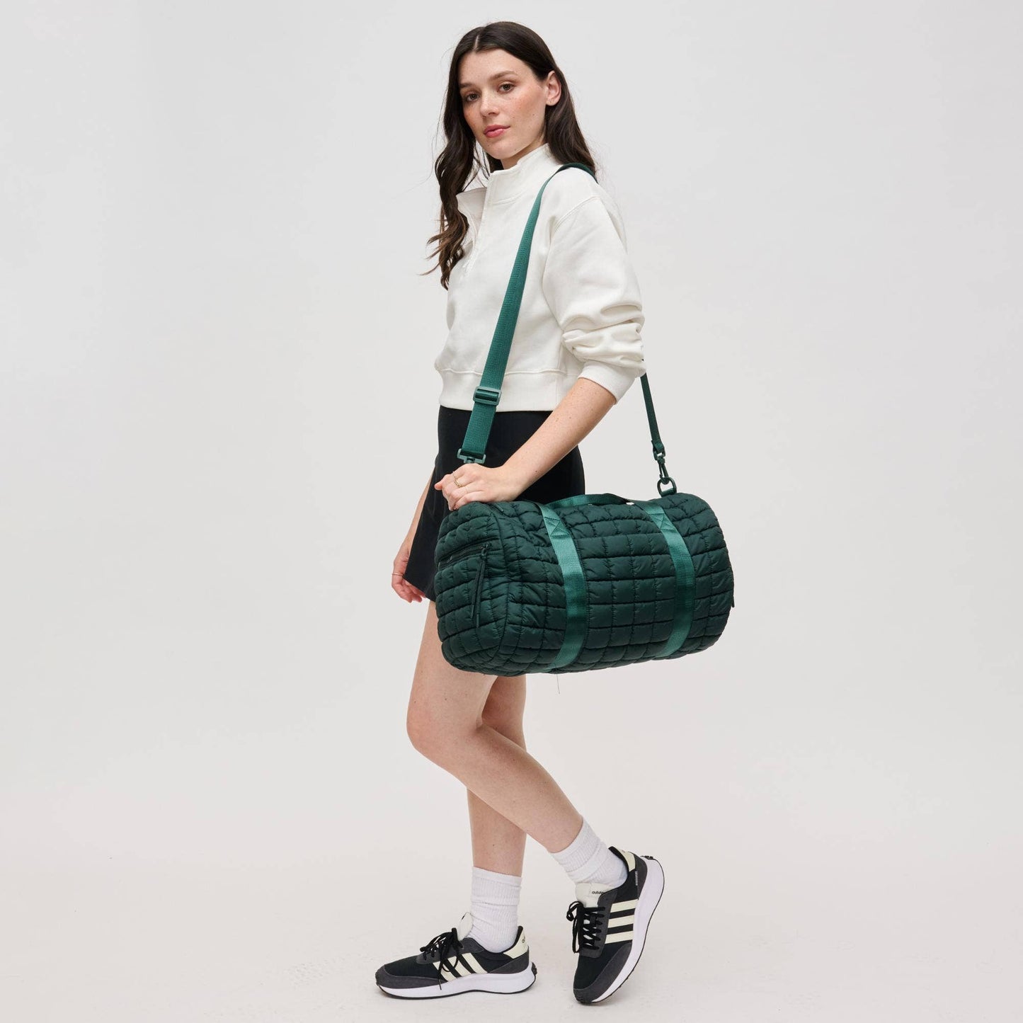 Ty Quilted Puffer Nylon Duffel: Black