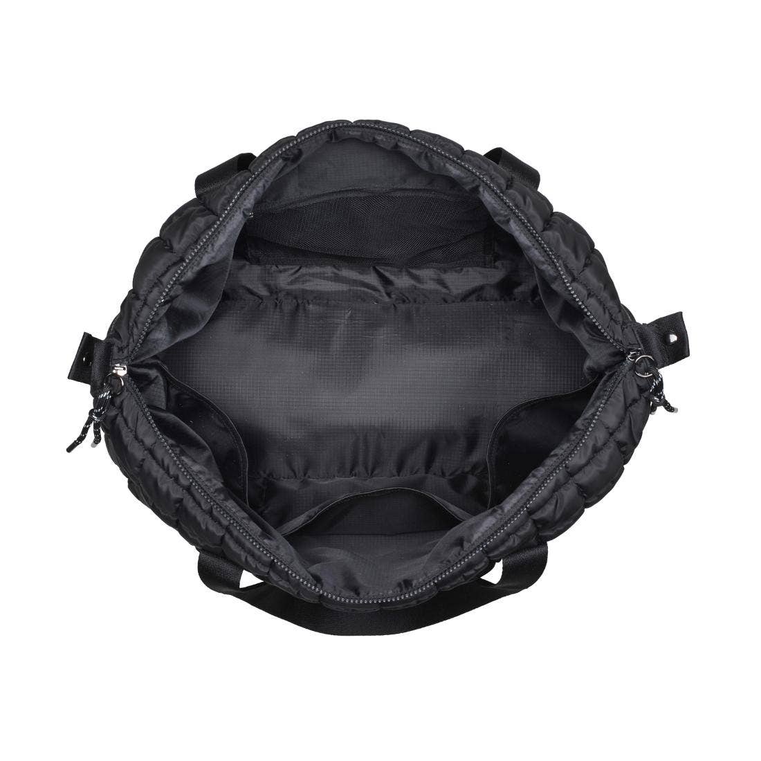 Globetrotter Quilted Nylon Puffer Travel Weekender: Natural