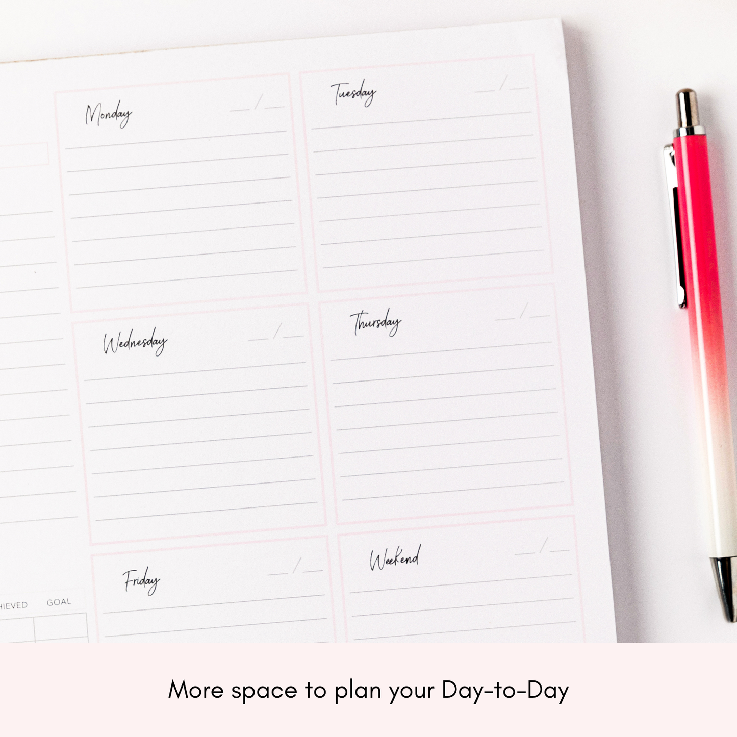 Week At a Glance – Tear-Off Desk Pad