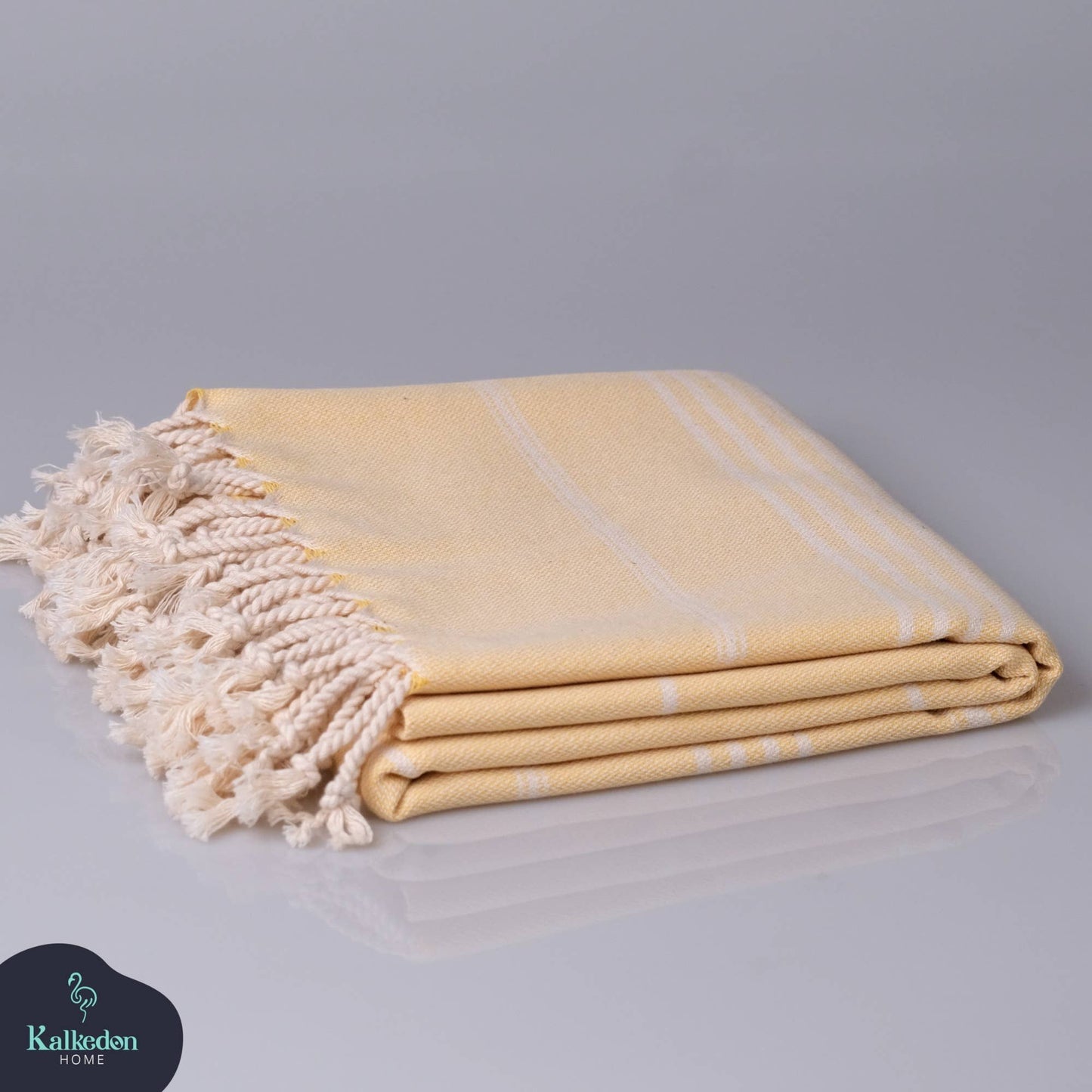 Sand Free Turkish Towel |Striped Beach Towel | Peshtemal : Lime Green