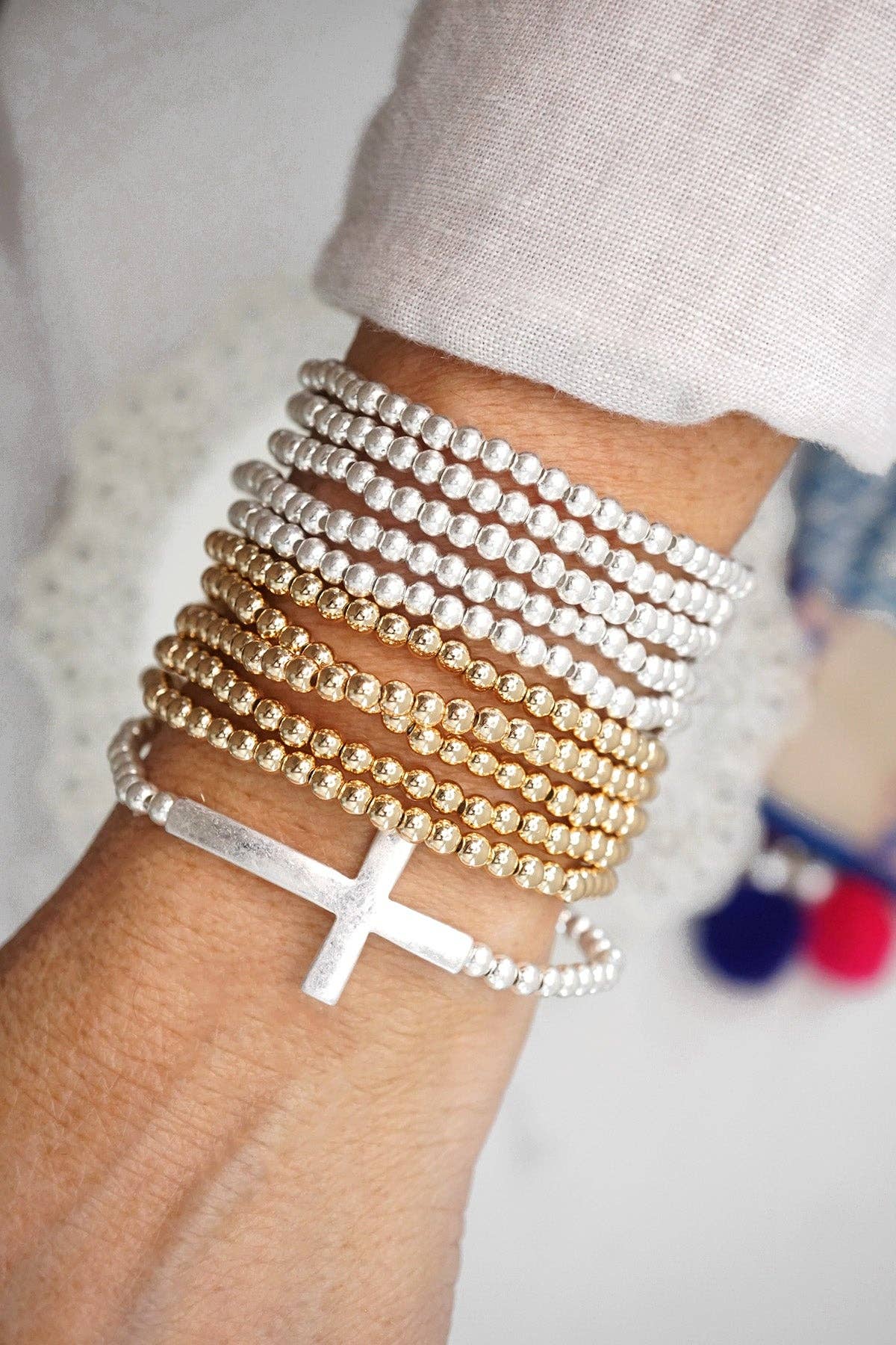 Silver Cross Serenity Bracelet