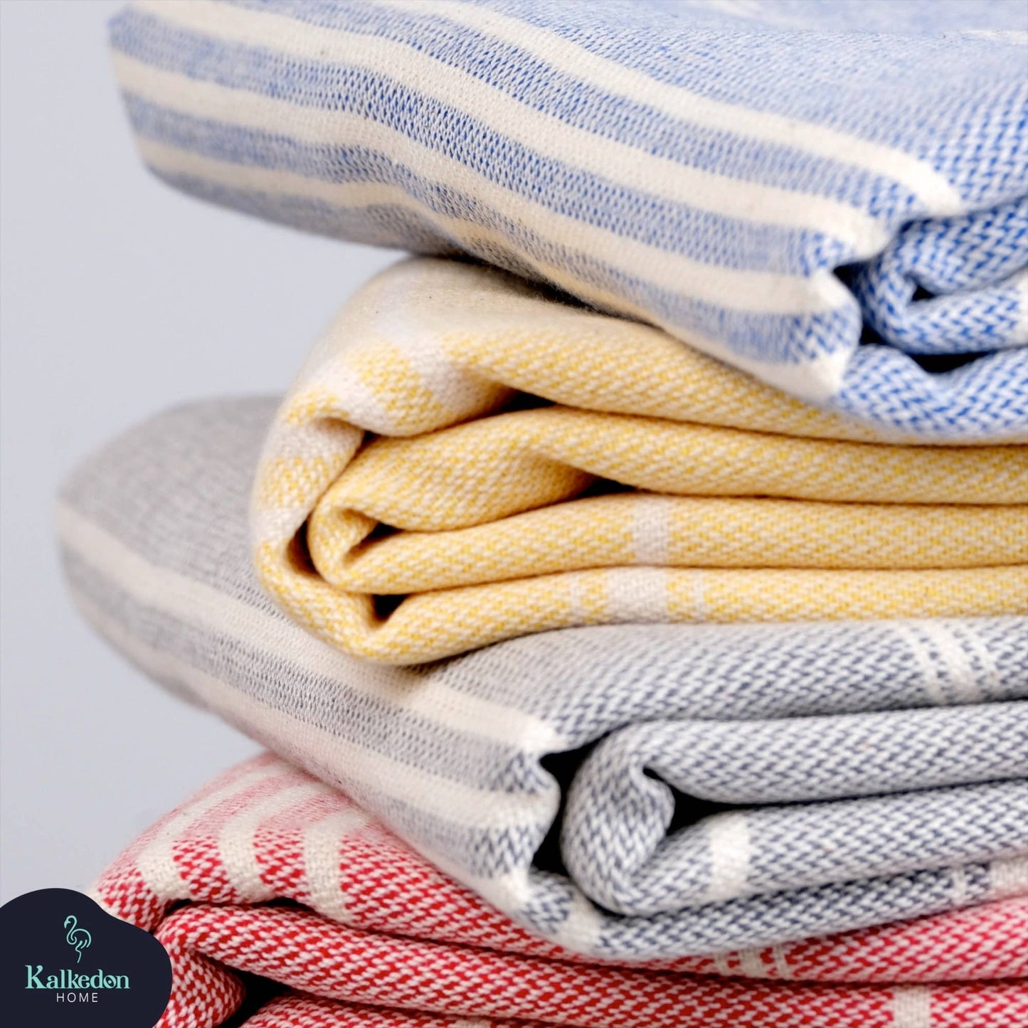 Sand Free Turkish Towel |Striped Beach Towel | Peshtemal : Aqua