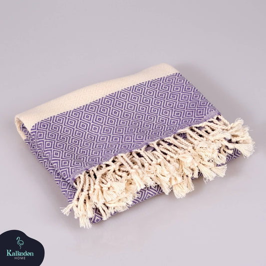 Turkish Towel | Peshtemal | Sand Resistant Beach Towel: Purple