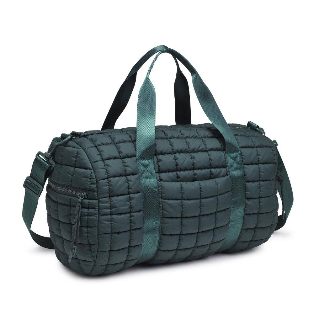 Ty Quilted Puffer Nylon Duffel: Black