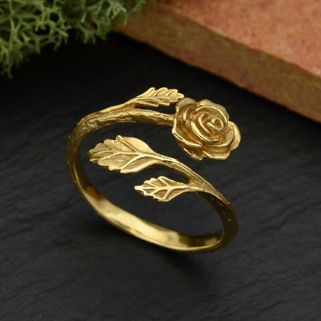 Rose Adjustable Ring: Sterling Silver
