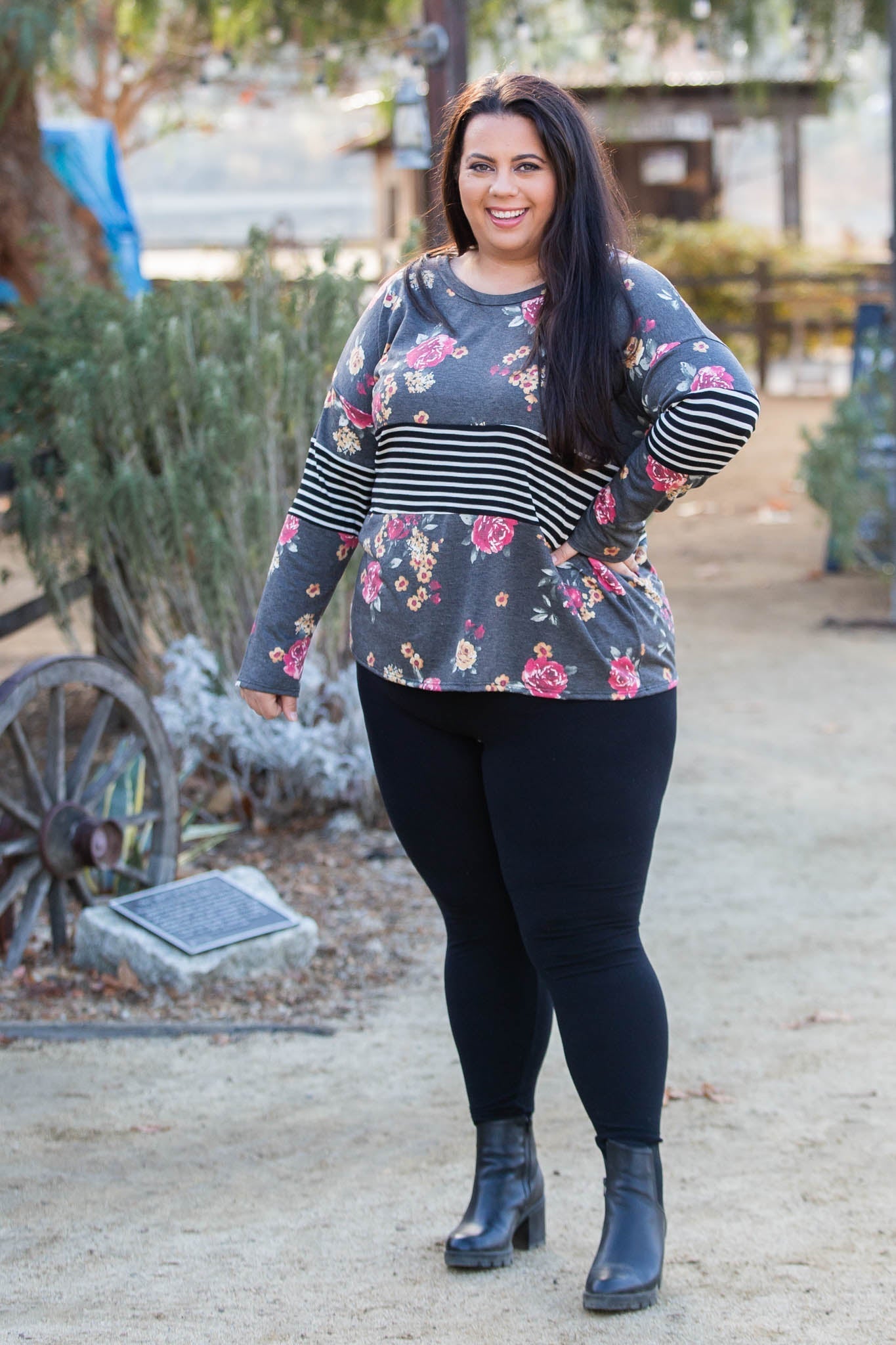 Middle Of The Road Colorblock Top