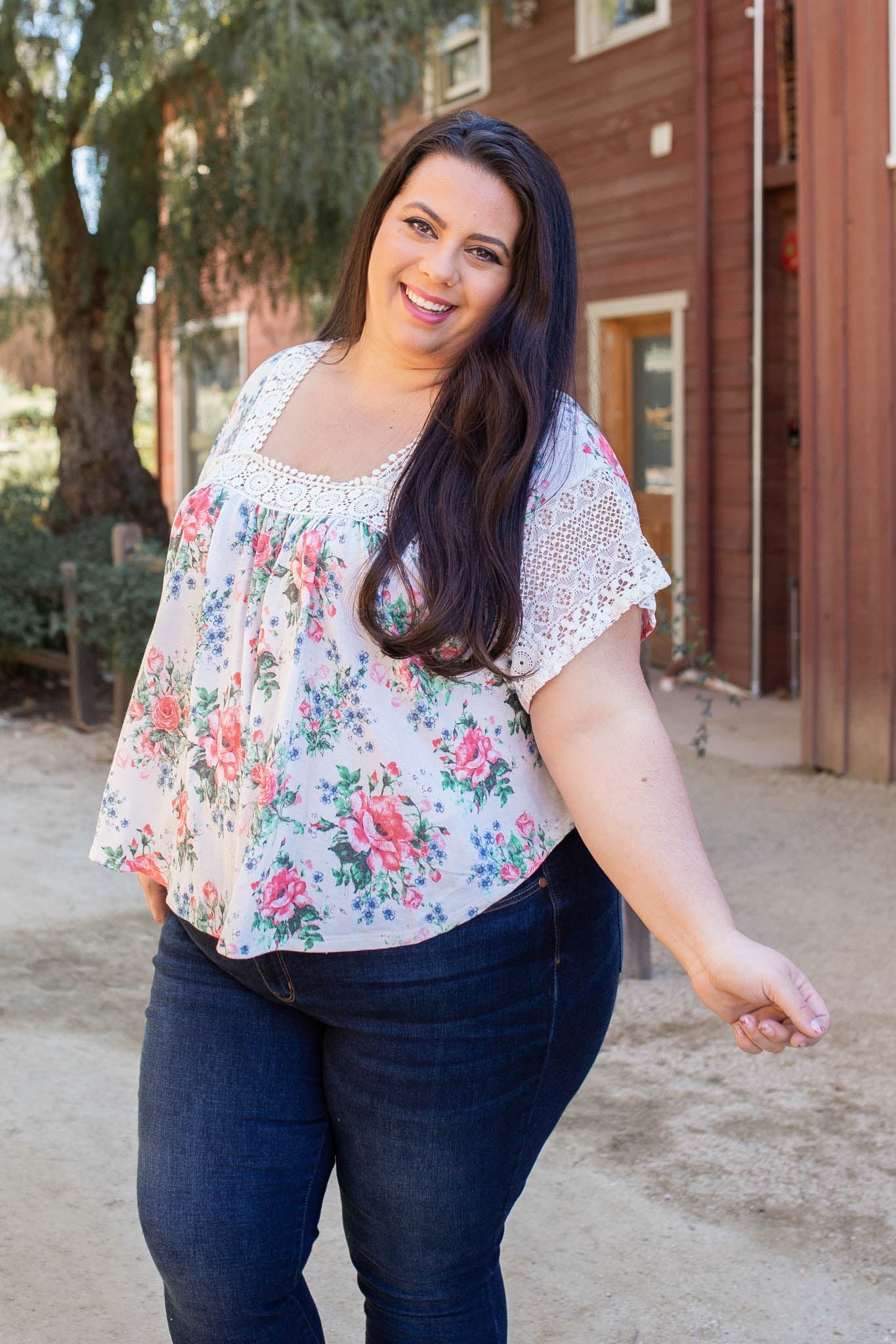 Simply Gorgeous Lace Trim Top