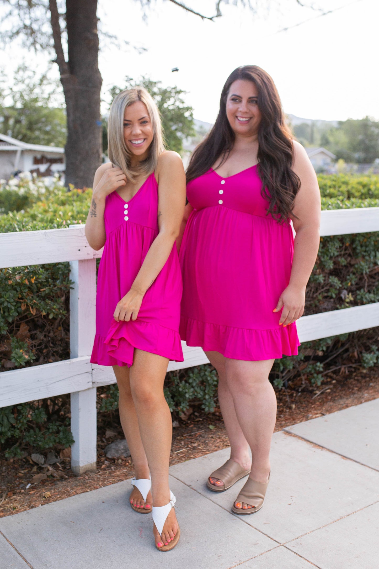 Krista Tunic Dress in Fuchsia